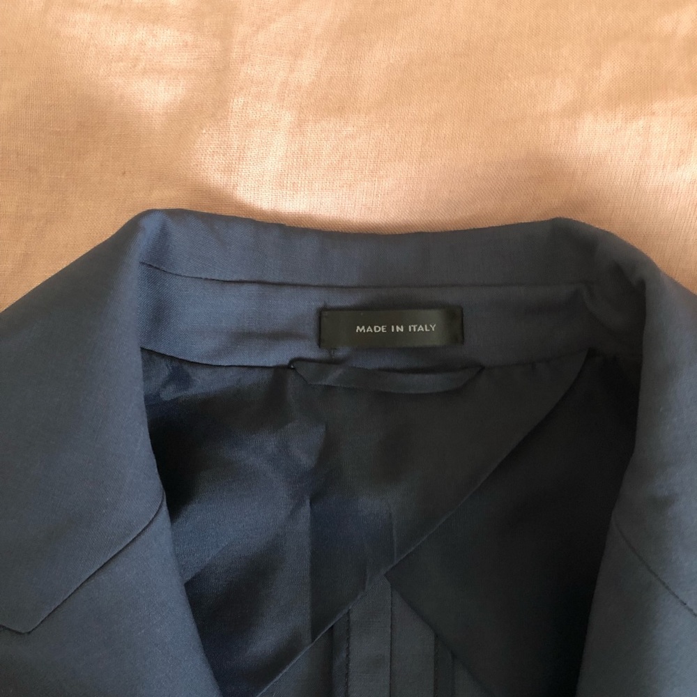 Jil Sander Navy Wool Blazer Split Sleeve 36 - Picture 3 of 10